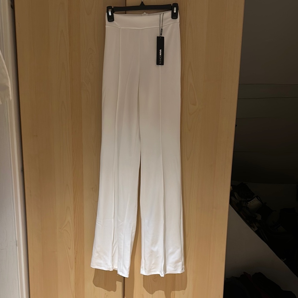 White Wide Leg Pants